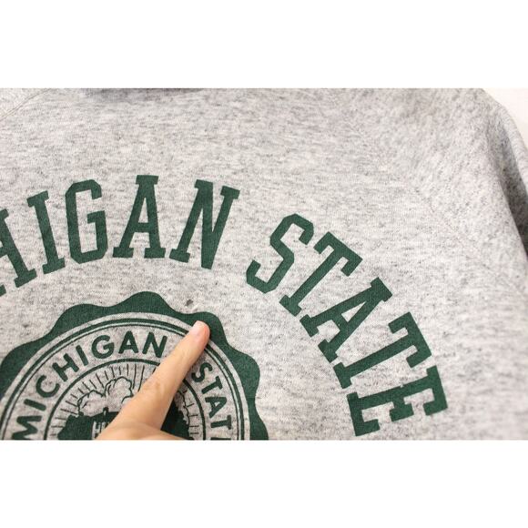 Vintage Michigan State Spartans Hooded Sweatshirt Large - Picture 3 of 10